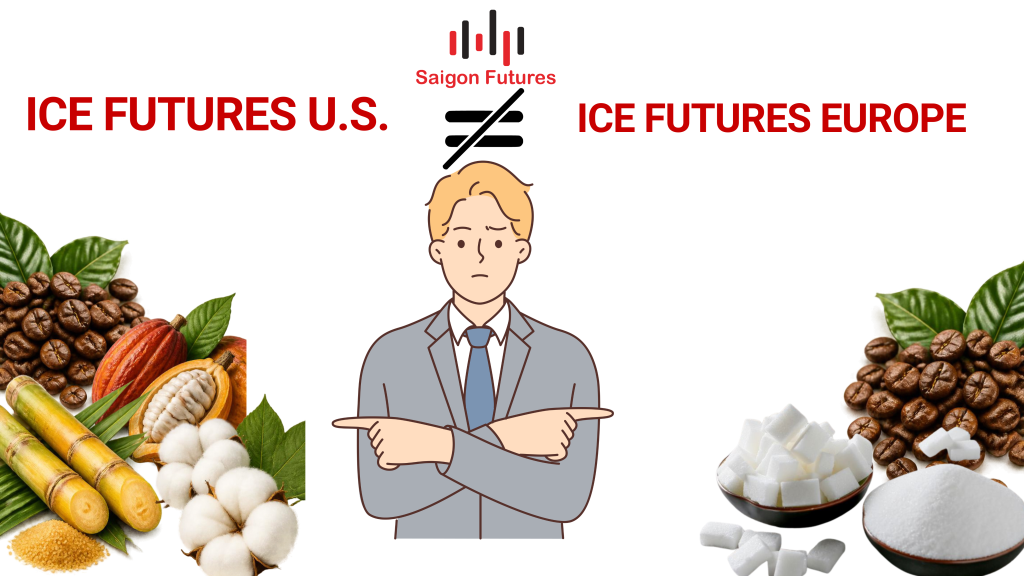 ICE Futures U.S. và ICE Futures Europe khác nhau thế nào?