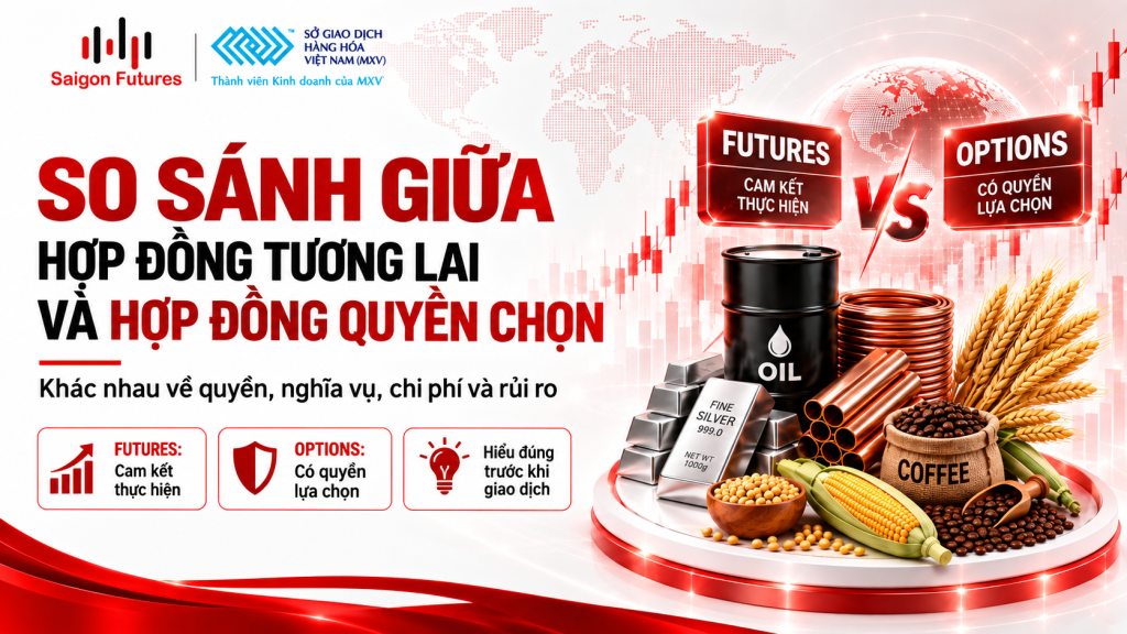 So sánh giữa hợp đồng tương lai và hợp đồng quyền chọn