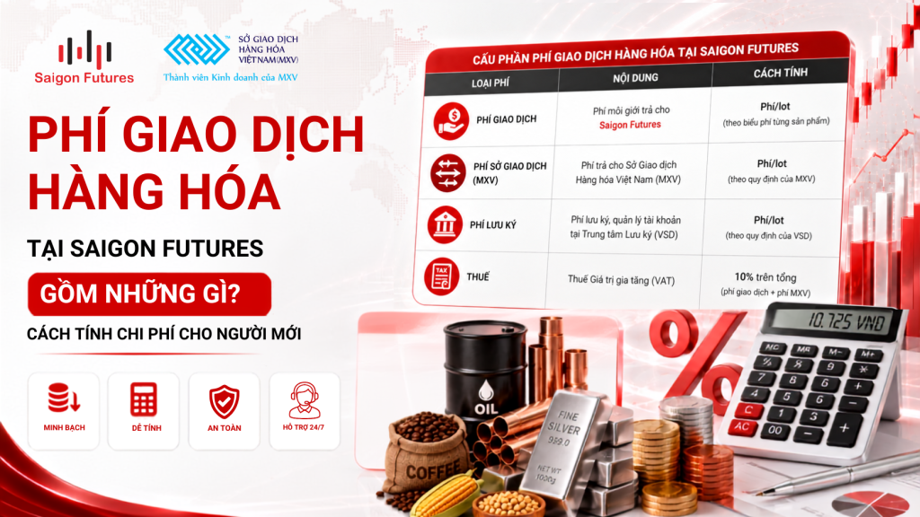 Phí giao dịch hàng hóa tại Saigon Futures gồm những gì? Cách tính chi phí cho người mới