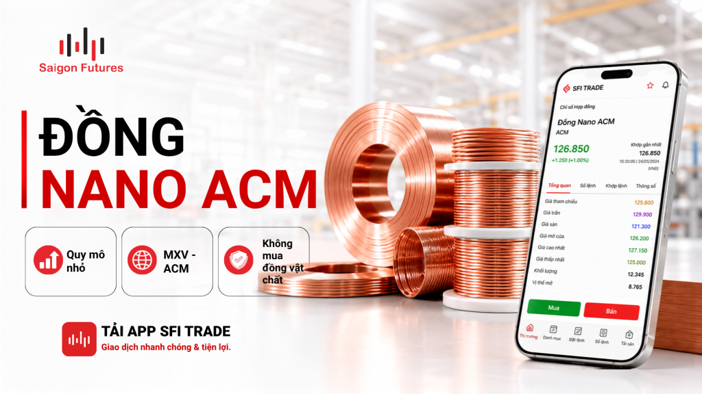 Đồng Nano ACM giao dịch qua Saigon Futures với quy mô hợp đồng 1.000 pounds