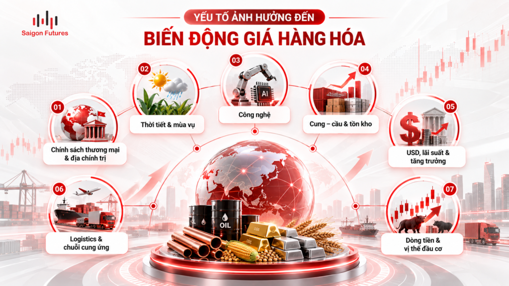 Các yếu tố ảnh hưởng đến biến động giá hàng hóa